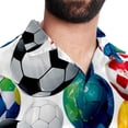 thumbnail image 5 of Football Men's Short Sleeve Shirts with Spread Collar Tops, Casual Printed Poplin Shirt, Button Down Short Summer Beach Shirts - Unisex, 5 of 6