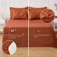 thumbnail image 6 of Full Size Comforter Sets - Bedding Sets Full 7 Pieces, Bed in a Bag Burnt Orange Bed Sets with Comforter, Sheets, Pillowcases & Shams, Adult & Kids Bedding, 6 of 7