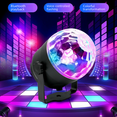 thumbnail image 1 of Mini bola mágica de música LED con Bluetooth, soporte para coche, luz de inducción colorida, lámpara de bola mágica de cristal, soporte USB, 1 of 5