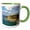 Green/White, variant on 3drose, the Cliffs of Moher in County Clare Ireland, 11oz Two-tone Red Mug