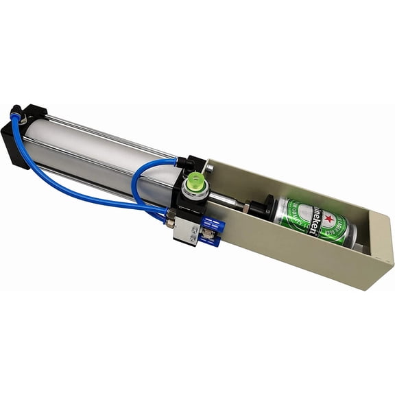 Air Cylinder Can Crusher Heavy Duty Efficient Soda Beer Smasher, -Friendly Recycling Tool for Aluminum Cans… (Manual Button Valve)