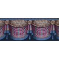 thumbnail image 2 of Concord Wallcoverings Wallpaper Border Vintage Fabric Pattern Decoration Curtains for Dance Room, Blue Brown Pink, 9 Inches by 15 Feet VS100504, 2 of 4