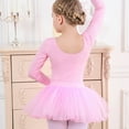 thumbnail image 5 of Gyratedream Girls Ballet Leotards with Removable Skirt  Long Sleeve Dance Dress and Tights Combo, 5 of 7
