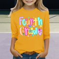 thumbnail image 4 of YunPes Multicolor Letter Print Long Sleeve T Shirt Boys Girls Fourth Grade Back to School Tee Tops Elementary Student Loose Casual School Clothes, 4 of 4