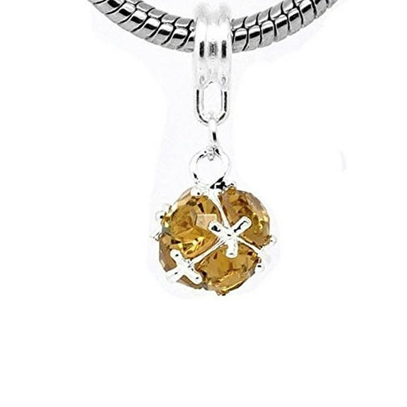 November Birthstone European Bead