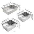 thumbnail image 3 of Stainless Steel Litter Box for Senior Cats Easy to Clean Litter Pan Cats Toilet Pans Large Box, 3 of 9