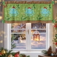 thumbnail image 5 of Christmas Blue Valances for Windows, 54 x 18in, Octopus Red Green Checked Snowflake Plants Rod Pocket Kitchen Valance Curtain Light Filtering Window Treatments for Living Room Bedroom, 1 Panel, 5 of 7