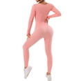 thumbnail image 2 of Mono de yoga deportivo de manga larga de secado rápido sin costuras, ropa de yoga ajustada de una pieza para mujer, 2 of 5