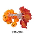 thumbnail image 3 of PRETXORVE Fall String Lights, Maple Leaf Pumpkin String Lights Thanksgiving Halloween Christmas Decoration String Lights can be Used for Patio, 3 of 6