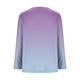 thumbnail image 5 of Mujeres de Manga Larga Tops Casual de Moda Gradiente Impresión Cuello Redondo Plegado Tamaño Superior para Uso Diario Y de Fiesta, 5 of 5