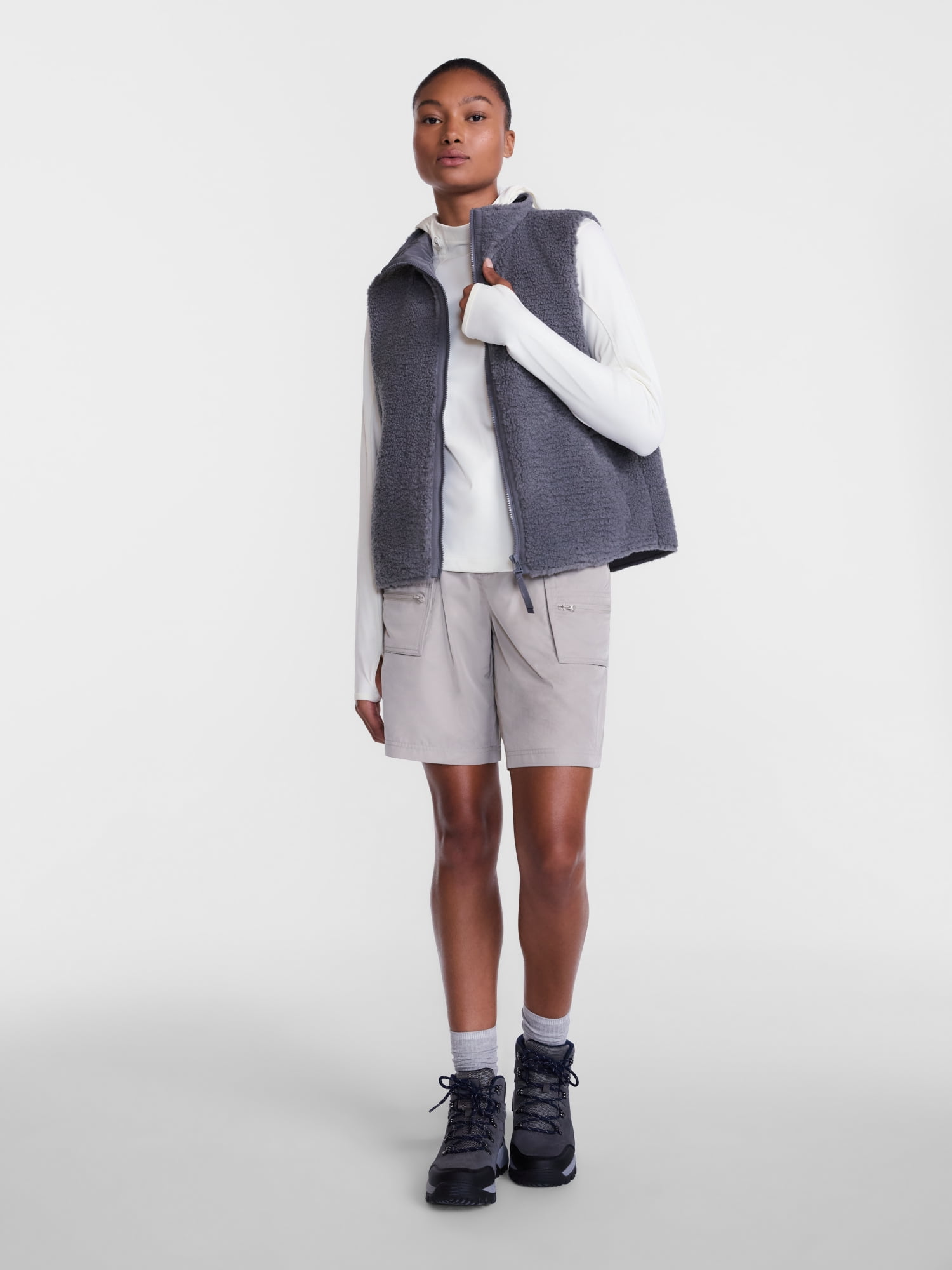 Ozark Trail Women's and Women's Plus High Pile Vest, Sizes XS-3X