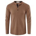 thumbnail image 4 of Fesfesfes Blouse Shirt for Men Stand Collar Long Sleeve T-Shirt Solid Bottoming Shirt Wagoff Top, 4 of 5