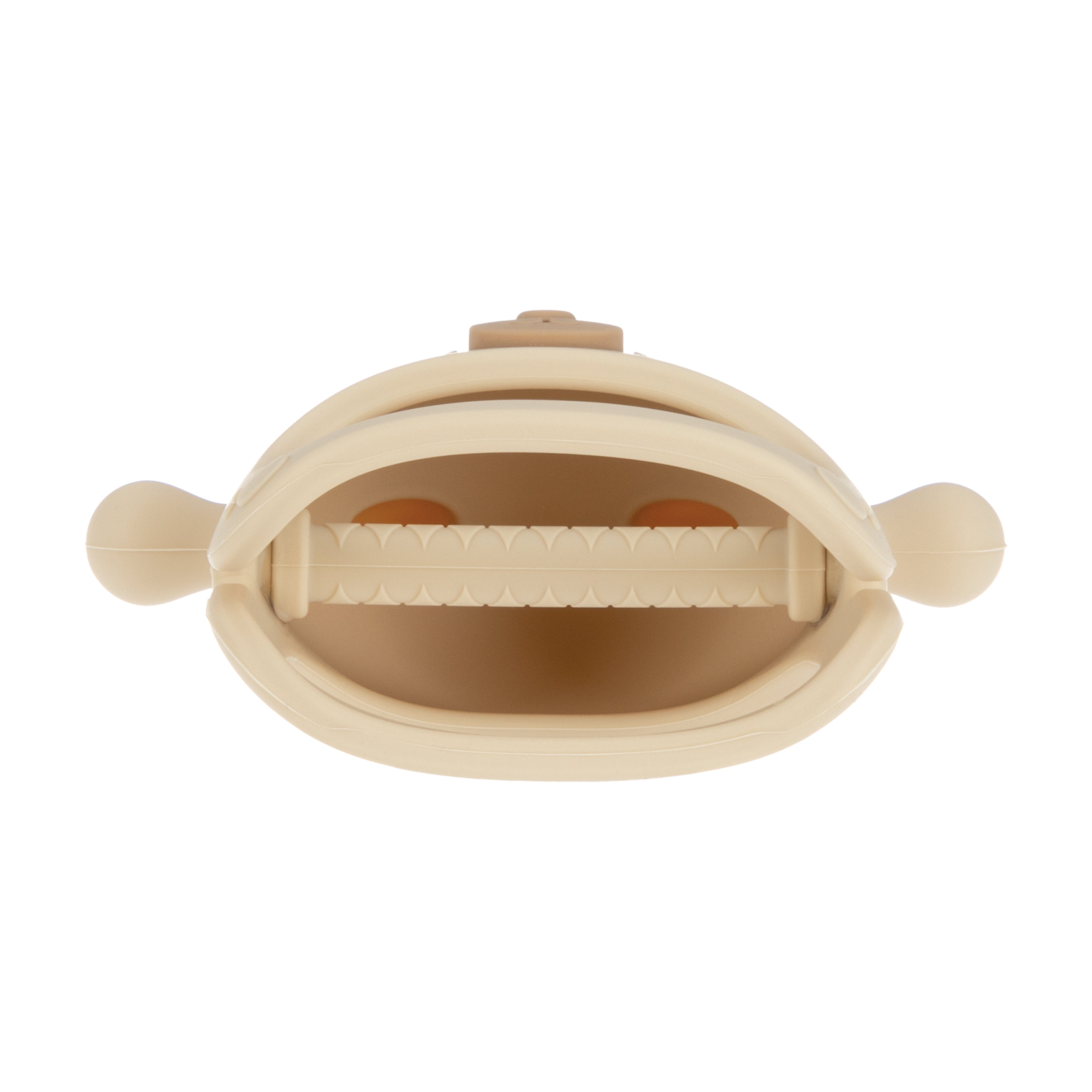 Nuby Wrist Grip Silicone Teething Mitten for Babies, Brown Bear