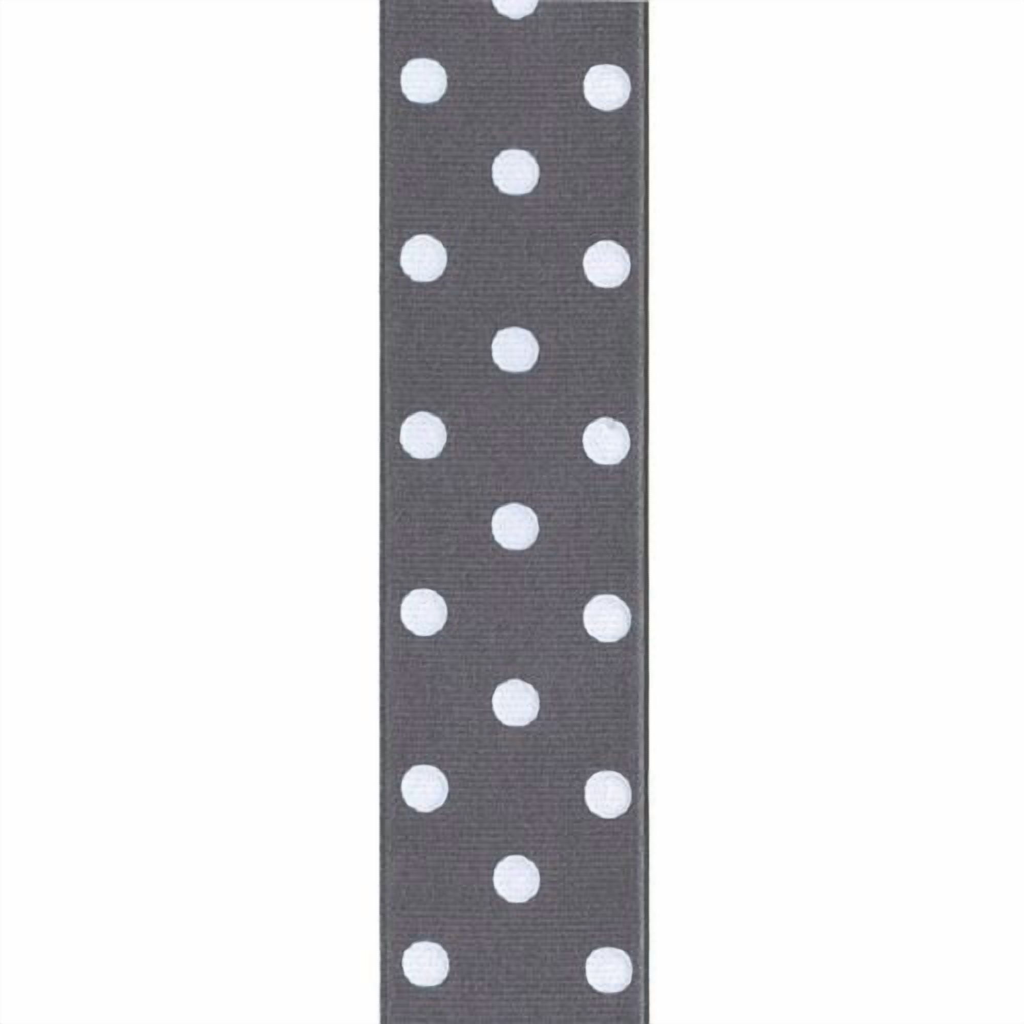 Offray 39mm Polka Dot Grosgrain Ribbon, Polka Dot