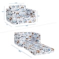 thumbnail image 4 of Ulax Furniture Convertible Kids Chair 2-in-1 Flip Open Kids Couch/Sleeper (Space Truck), 4 of 8