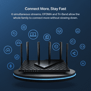 TP-Link Tri-Band 6-Stream Wi-Fi 6E Router - 6 Ghz Band - Speed up to 5.4 Gbps - Archer AXE5400