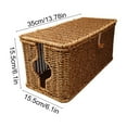 thumbnail image 3 of LEHOZIHEQ Cable Management Box, Handwoven Faux Rattan Cord Organizer Box with Lid, Desk Cord Management to Hide Cords and Power Strips, 3 of 6