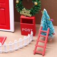 thumbnail image 4 of Wojeull Porte de Noël 1:12 Maison de Poupée Miniature Porte de Fée Lumineuse, 4 of 4