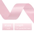 thumbnail image 6 of LoomJoyz 1 Inch x 100 Yards Double Face Light Pink Satin Ribbon - Gift Wrapping Weddings Wreaths Birthday Parties DIY Crafts Hair Bows Holiday Decor, 6 of 7