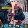 thumbnail image 2 of Cadenas para neumáticos de nieve DEDC para SUV, sedán y camioneta, juego de 2, 2 of 9