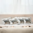 thumbnail image 7 of Ambesonne Rustic Throw Pillow Cover 4 Pack, Bathing Cow and Chamomiles, 18", Coconut White and Cinnamon, 7 of 7