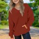 thumbnail image 1 of Blusas y camisas de manga larga con cuello redondo para niños y niñas, sudaderas casuales de manga larga, lindas sudaderas de gran tamaño con bolsillo de polar, chaquetas para niñas, 1 of 8