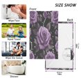 thumbnail image 6 of Yayeee 2 Pack Hand Towels for Bathroom 100% Cotton 16" x 28" Soft Absorbent Kitchen Towel, Black Roses, 6 of 7