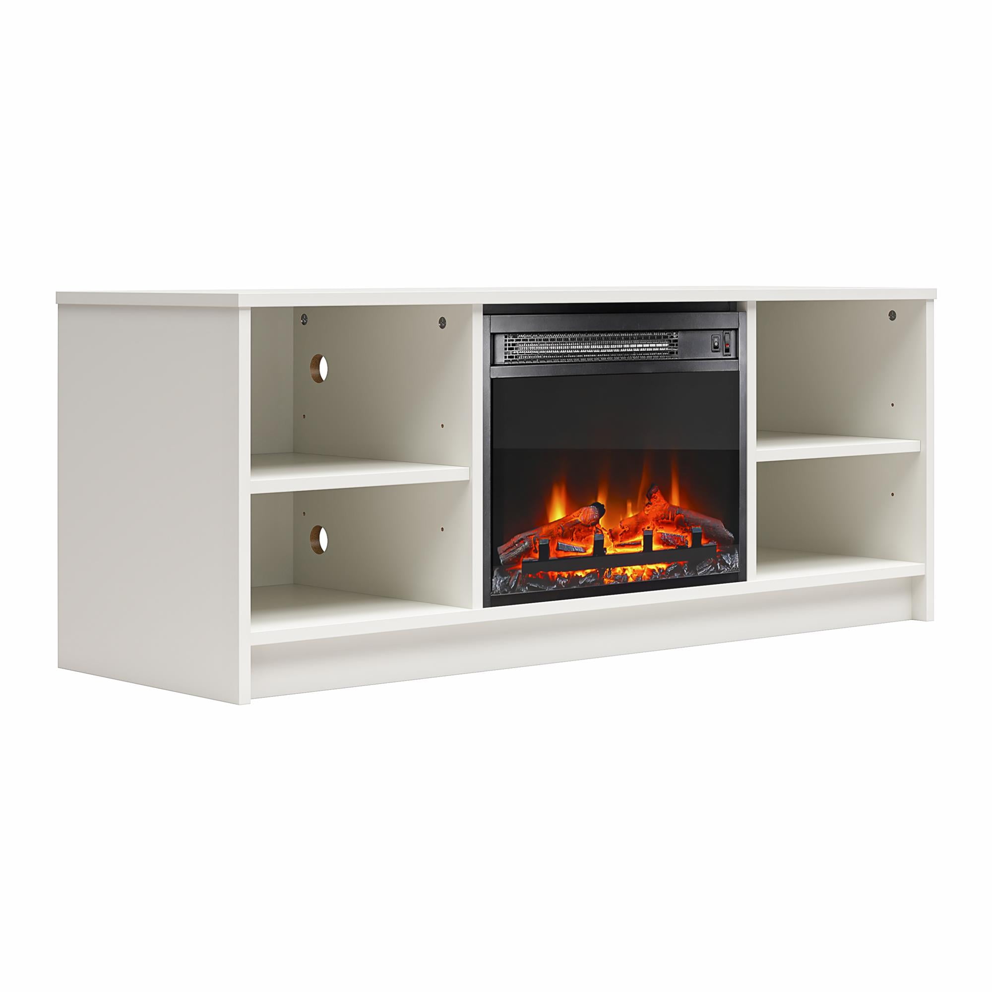 Mainstays Fireplace TV Stand, for TVs up to 55", White