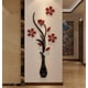 thumbnail image 5 of Murales de pared de jarrón 3D para sala de estar, dormitorio, sofá, telón de fondo, fondo de pared de TV, pegatinas de originalidad, regalo, calcomanías de pared DIY, decoración de pared, rojo, 60*15, 5 of 5