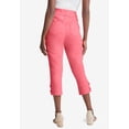 thumbnail image 4 of Jessica London Women's Plus Size Comfort Waist Stretch Denim Lace-Up Capri, 4 of 4