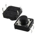 thumbnail image 1 of Unique Bargains 10 Pcs 12 x 12mm x 7.5mm Panel PCB Momentary Tactile Tact Push Button Switch DIP, 1 of 1