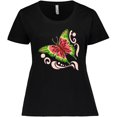 thumbnail image 3 of Inktastic Watermelon Butterfly Women's Plus Size T-Shirt, 3 of 5