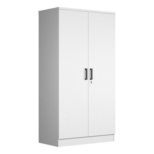 Better Home Products Armoire Garde-Robe à Deux Portes en Bois Harmony, Blanc