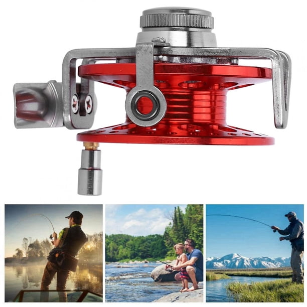 at60 fishing reel AT60 Front Ice Fishing Wheel, With Unloading Force Reel Ice Fishing Wheel,  for Fishing Lover Outdoor Use Adult Children Sea/ Fishing Blue Left  Hand,Red Right Hand