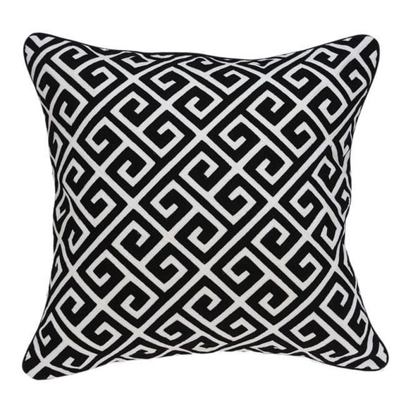 20 x 7 x 20 in. Cool Transitional Black & White Pillow Cover with Poly Insert