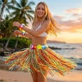 thumbnail image 5 of JESTAR 24-Piece Hawaiian Luau Party Set, Includes 12 Hula Grass Skirts and 12 Flower Wristbands, Adjustable Tropical Party Supplies for Adults and Kids, 5 of 8