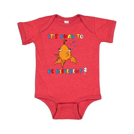 

Inktastic Autism Awareness It s Okay to be Different! Silly Fish Gift Baby Boy or Baby Girl Bodysuit