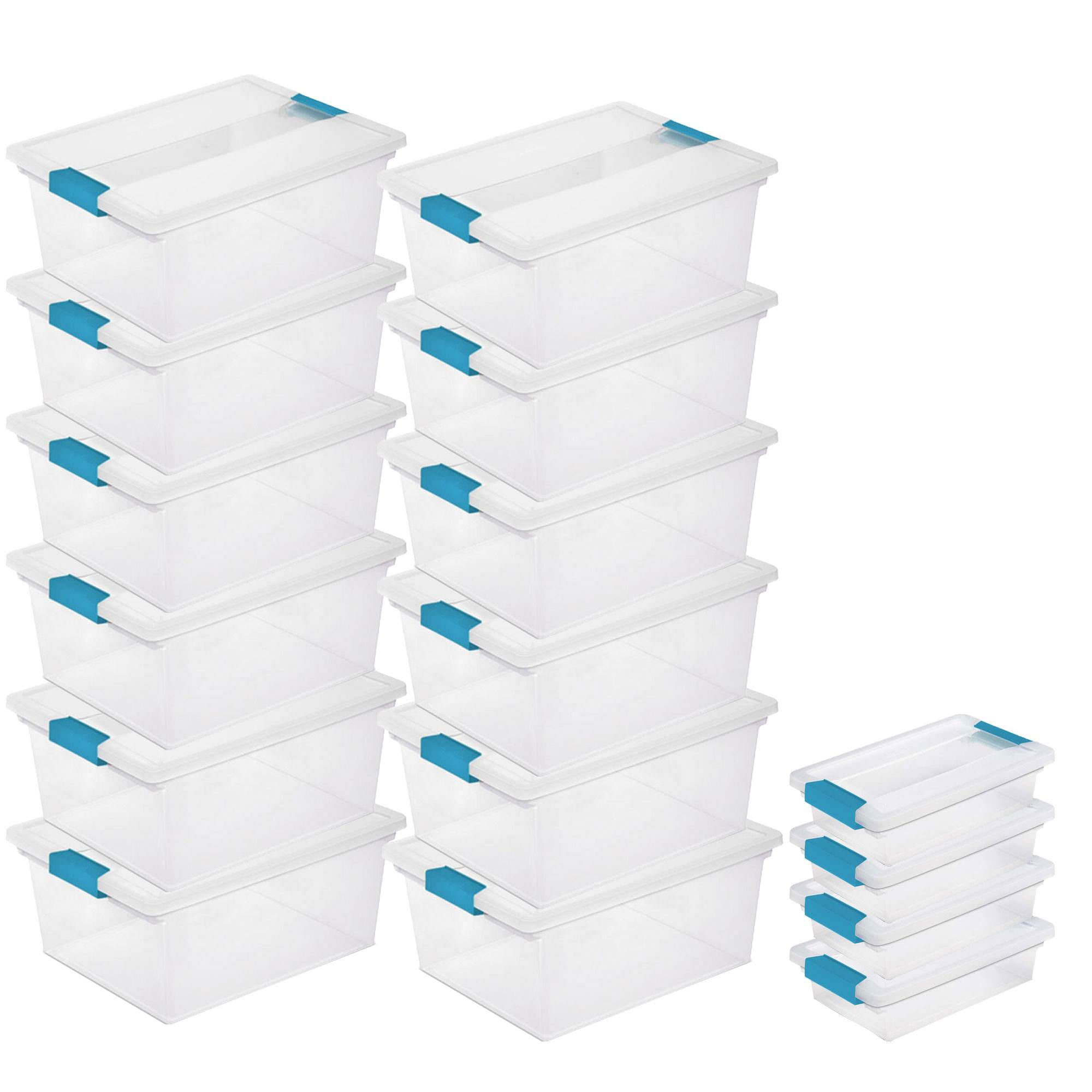 sterilite deep clip box clear with green latches sterilite deep clip box clear with green latches
