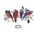 thumbnail image 1 of Colgante de acrílico del cordón del jardín del panel colgante de la decoración de la ventana para el ornamento casero, 4 aves kenally HA005014-02B, 1 of 6