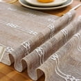 thumbnail image 4 of Zhuge Farmhouse Table Runner, Rustic Table Runners with Tassels, Cotton Linen Boho Table Runner, Braided Striped Table Runner 13inch x 72inch, 4 of 4