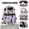 thumbnail image 3 of FORMRS Mini Backpack Purse for Women Travel Daypack Casual Shoulder Bag, Purple Halloween Pumpkin, 3 of 7