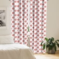 thumbnail image 2 of Ambesonne Fox Window Curtains, Forest Animal with the, Each 28" W x 95" L, Dark Salmon Paprika, 2 of 4