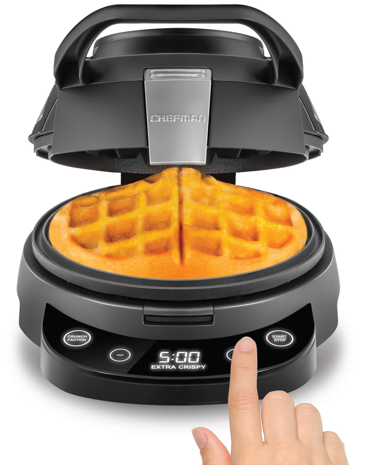 Chefman Perfect Pour Volcano® Belgian Waffle Maker w/ Nonstick Plates