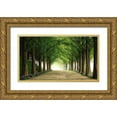 thumbnail image 1 of Seo, Tiger 18x12 Gold Ornate Wood Framed with Double Matting Museum Art Print Titled - Metasequoia Road, 1 of 4