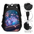 thumbnail image 3 of Honeii Book Glowing Mushrooms for Travel Laptop Backpack, Business Laptops Backpack with USB Charging Port, College High School Computer Bag for Men Women, 3 of 7