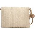 thumbnail image 3 of CoCopeaunts Women's Hand Wrist Straw Clutch Bag Bohemian Summer Beach Sea Purse and Handbag, 3 of 3