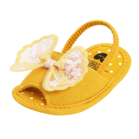 

TAIAOJING Boys Girls First Walkers Lace Flowers Princess Sandals Non-Slip Shoe