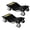Black 2-pack, 2500 lbs per pack, 6mm thickness, variant on Heavy Duty Car Wheel Dolly Set – 4 Pack, 8000 lbs Capacity, 3" Steel Wheels with Brakes, Tire Protection, Perfect for Cars, Trucks, SUVs, ATVs, Garage Maintenance –4.5mm Grained, 1 Pair of Gloves