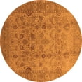 thumbnail image 1 of Ahgly Company Indoor Round Oriental Orange Traditional Area Rugs, 3' Round, 1 of 4