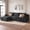 Black, variant on melmine Sectional Boneless Couch for Livingroom 97" Modual Cloud Sofa Sectional Couch with 27" Deepseat ,Right Facing Chaise,Gray(Corduroy)